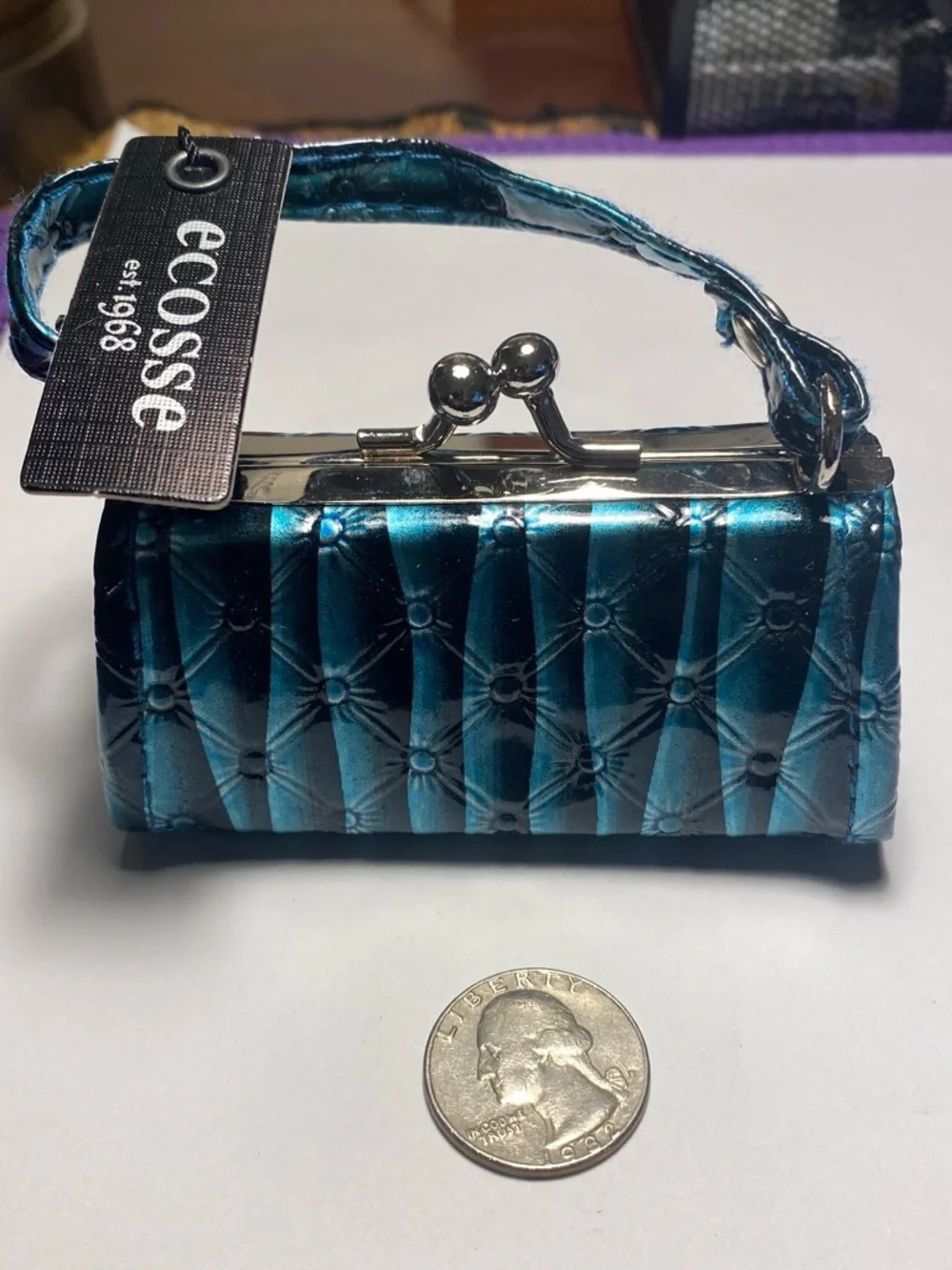 Metallic Teal Mini Lipstick Holder